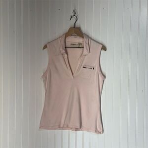 Vintage Polo Jeans Co. Ralph Lauren Pink Sleeveless Polo Tank Top L Y2K 2000s